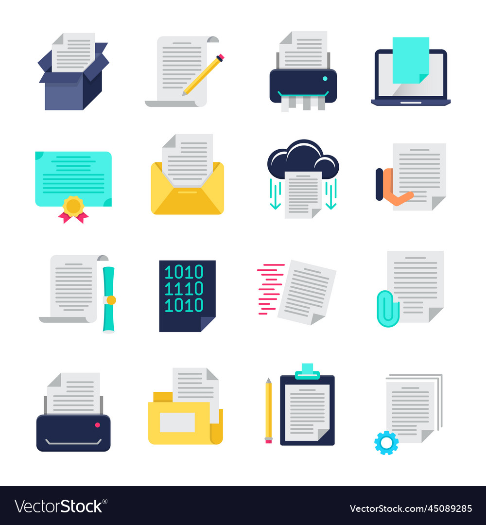 Document icons set