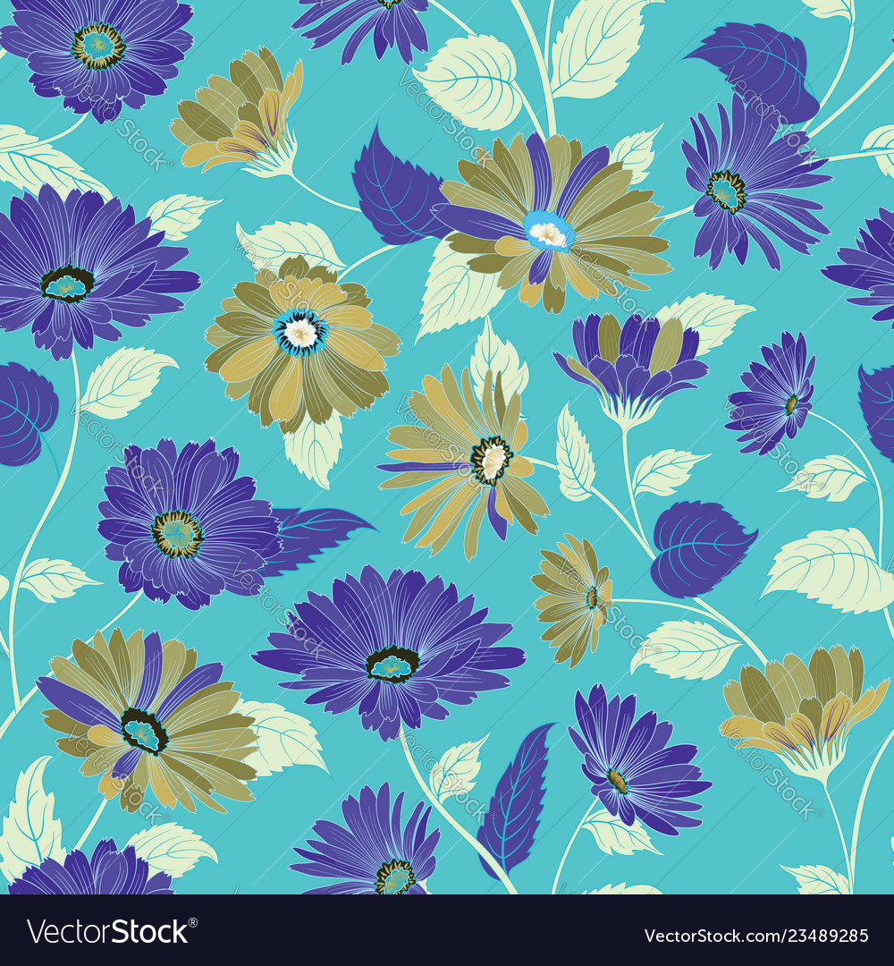 Floral pattern garden flower seamless background