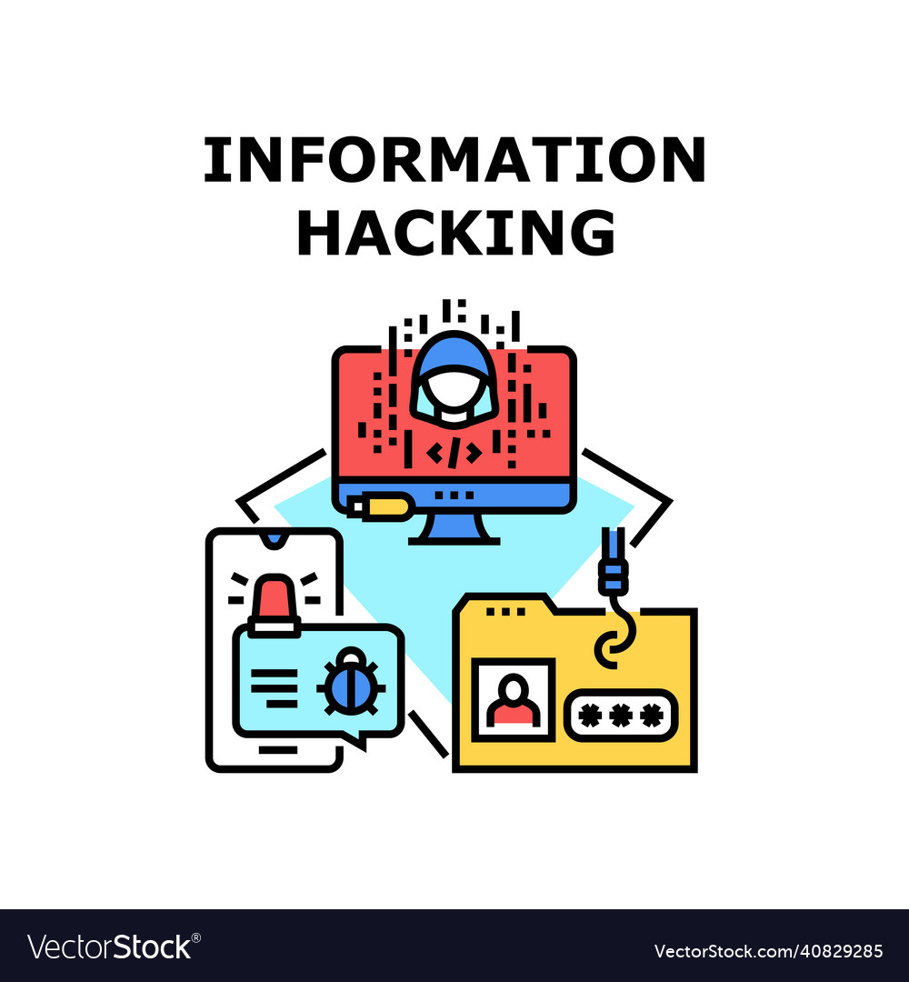Information hacking icon