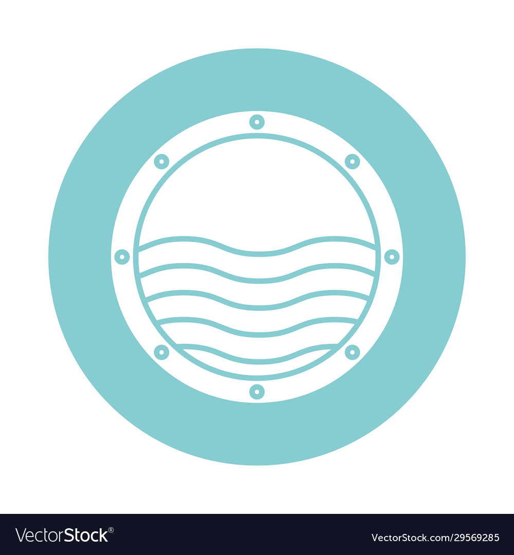 Isolated ship window block style icon