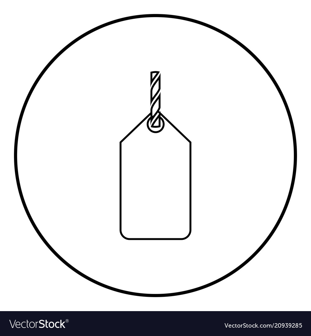 Label on the rope icon black color simple image