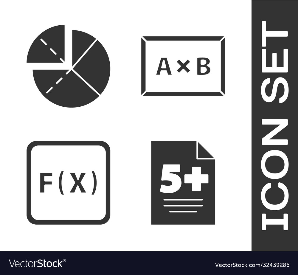 Set test or exam sheet graph schedule chart vector image Set test or exam sheet graph schedule chart
