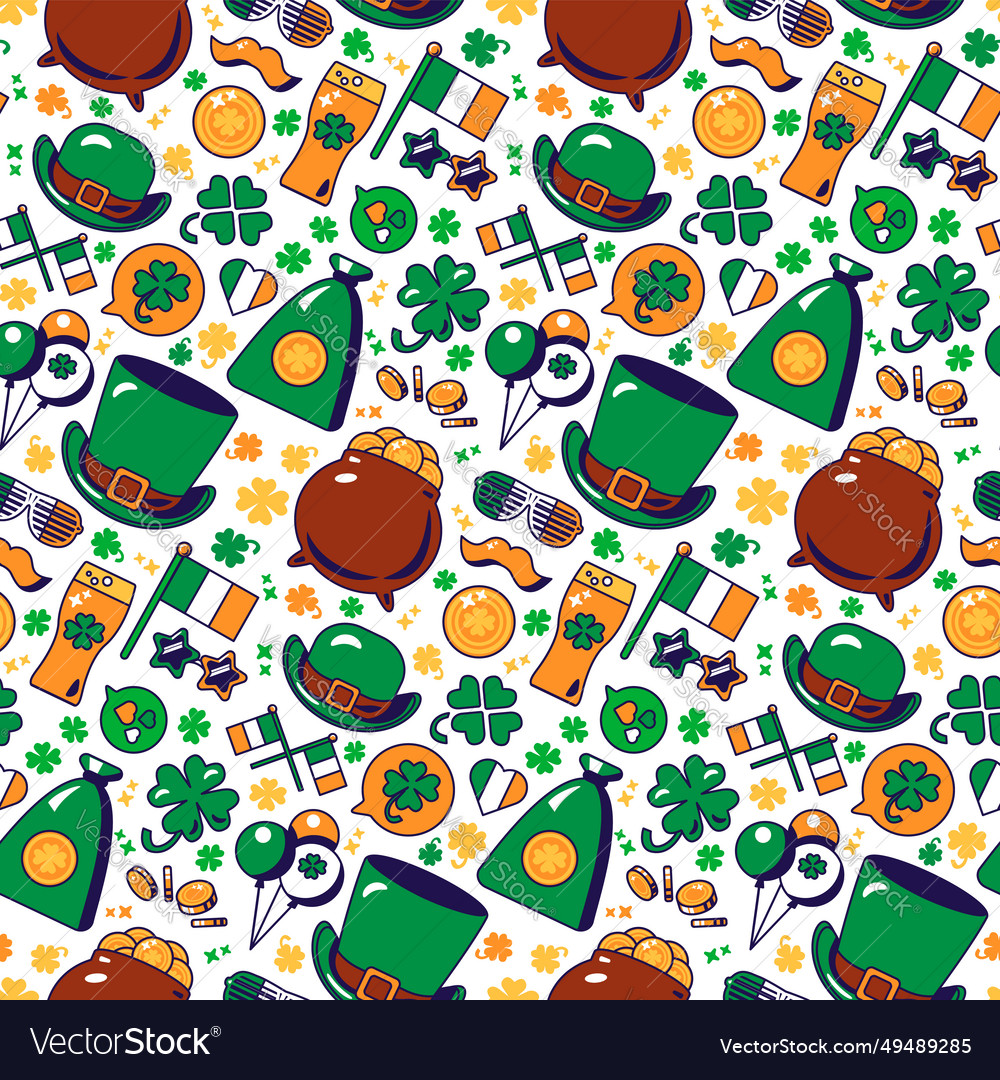 St patrick day seamless pattern