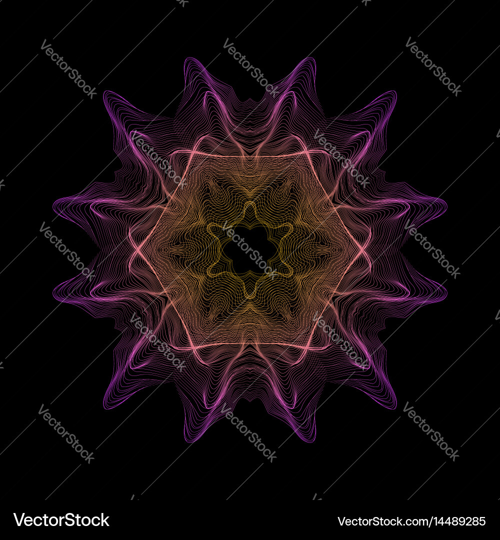 Warped parametric glitch shape Royalty Free Vector Image