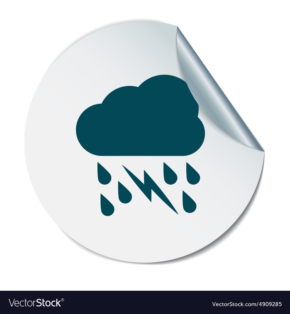 Wetter-Symbol Wolke Regen Leuchten Zeichen