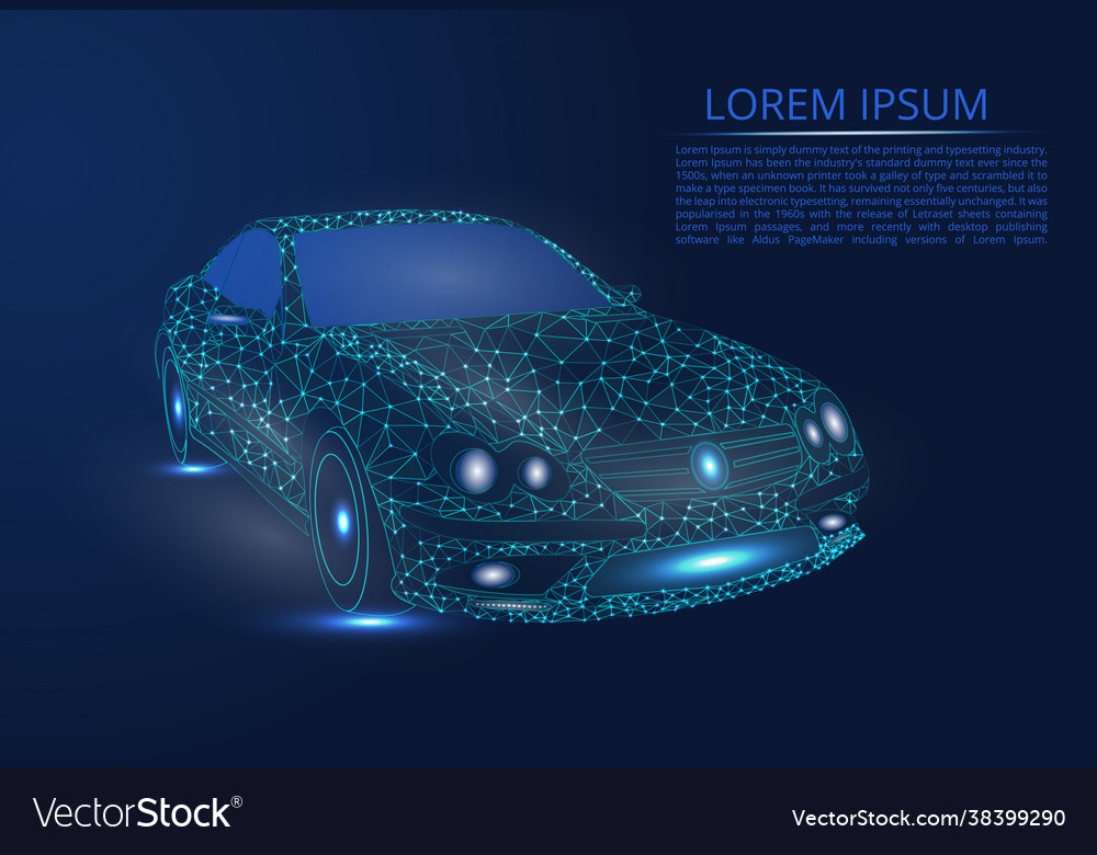 Abstract image a car in form points