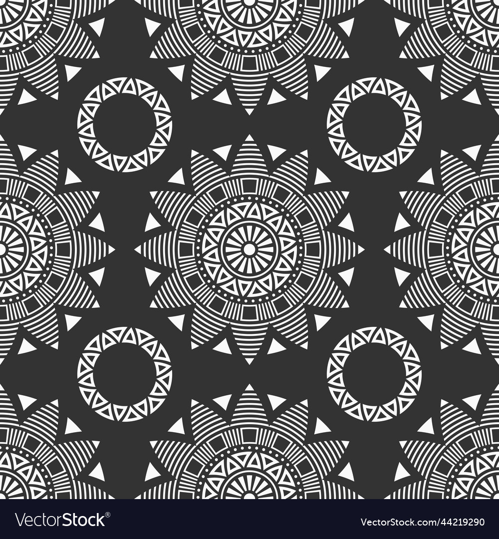 Abstract seamless pattern with round geometric vector image Abstract seamless pattern with round geometric