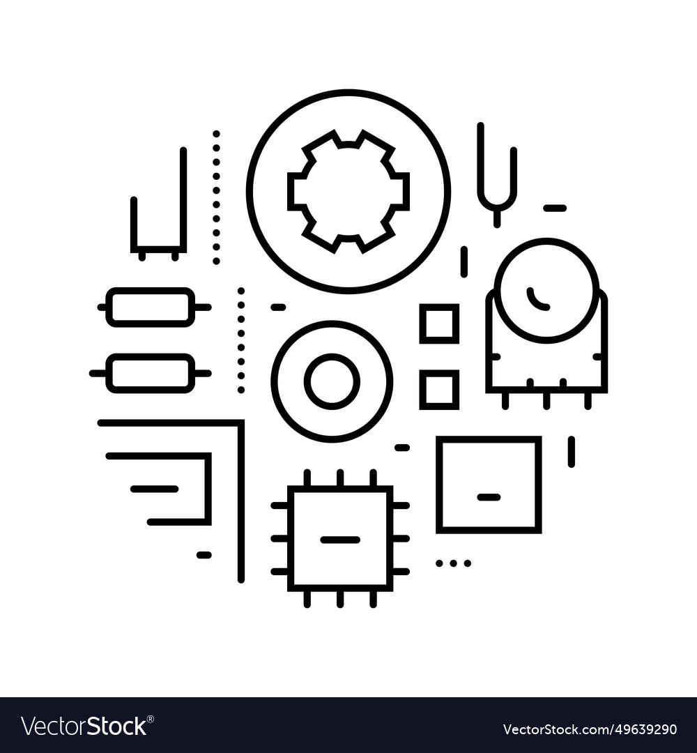 Analog electronics line icon