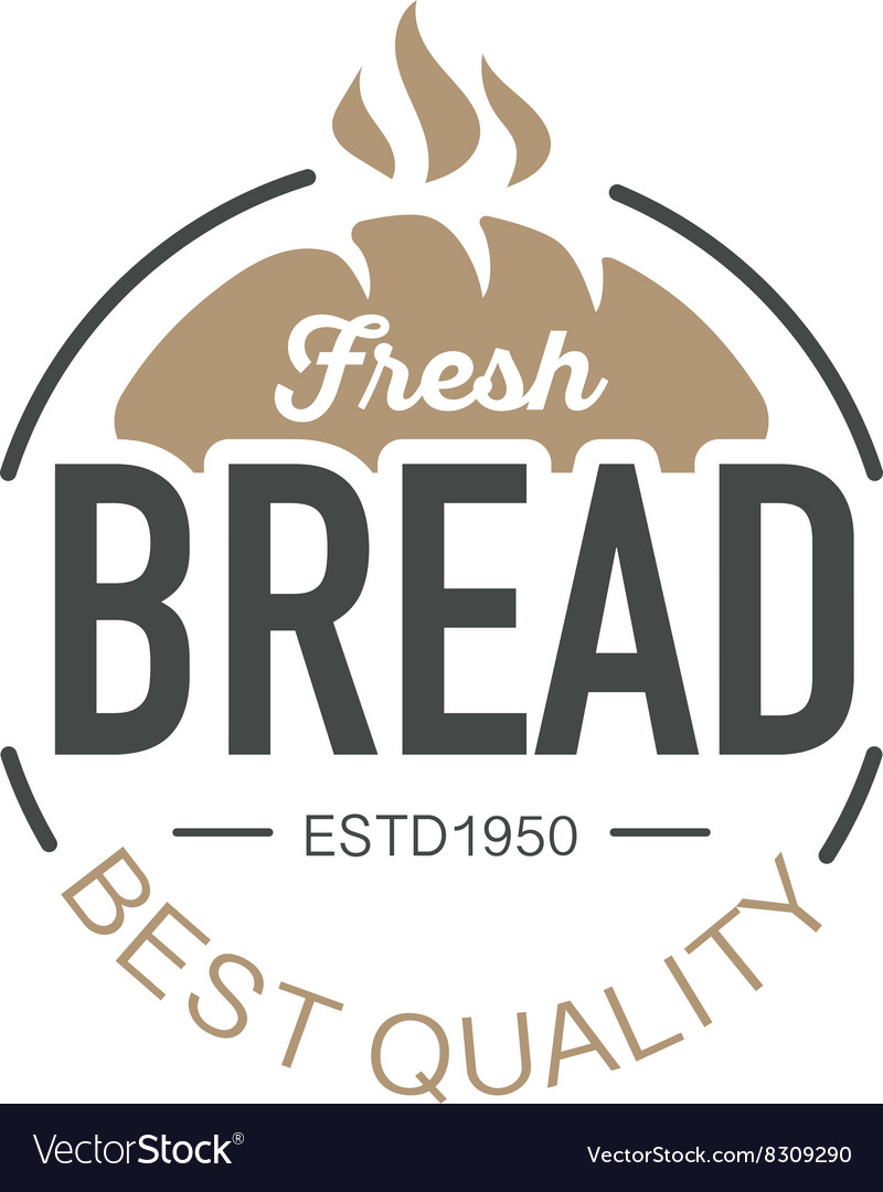 Bakery badge and bread logo icon modern style Vector Image