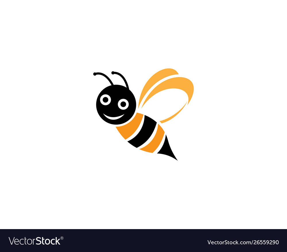 Bee logo template Royalty Free Vector Image - VectorStock