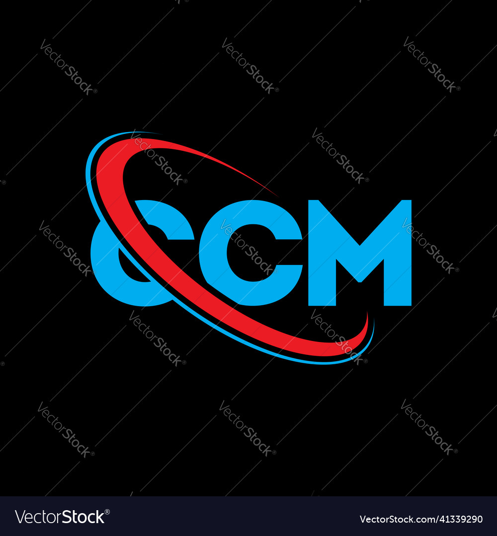 Ccm logo letter letter logo design Royalty Free Vector Image