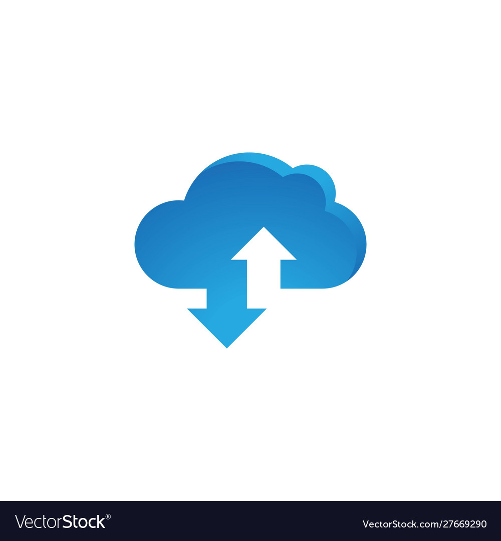 Cloud with Arrow Data Icon