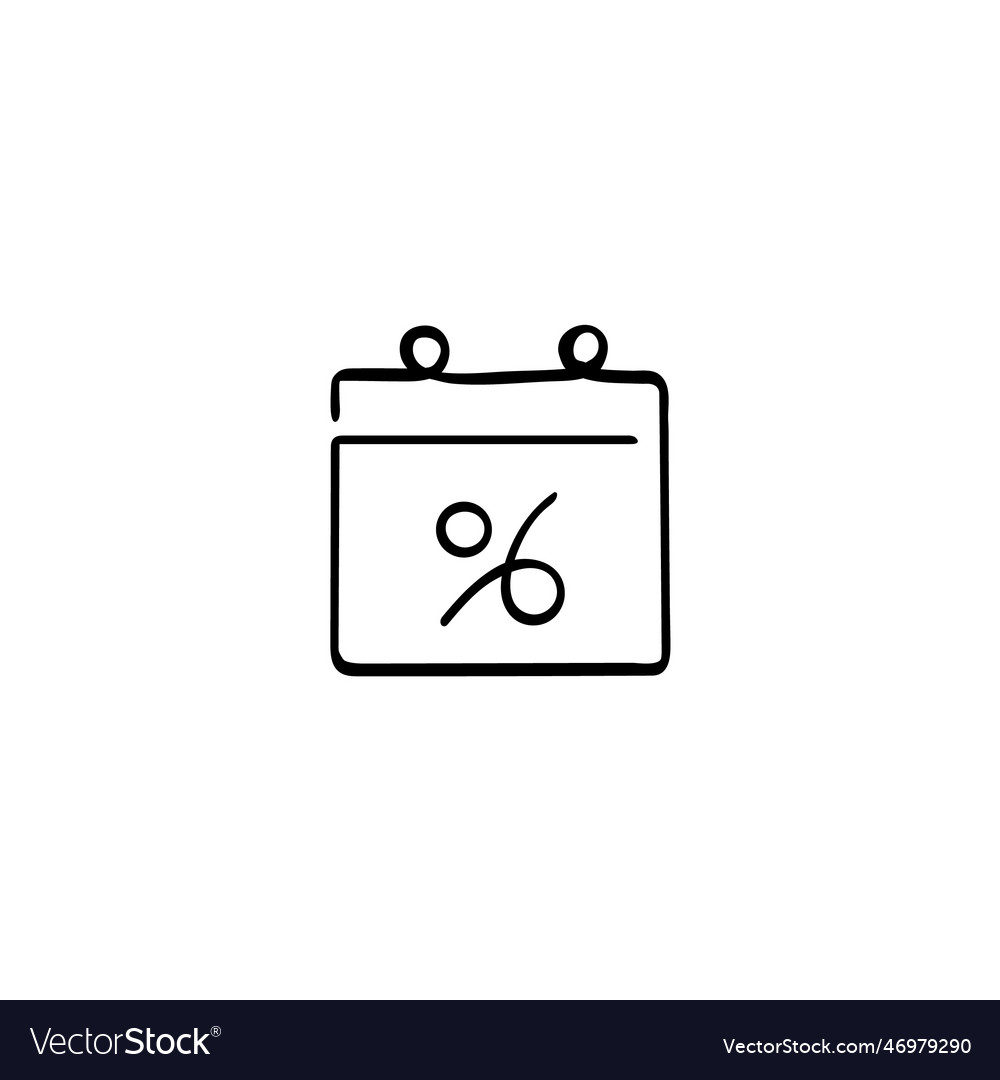 Discount date line style icon design