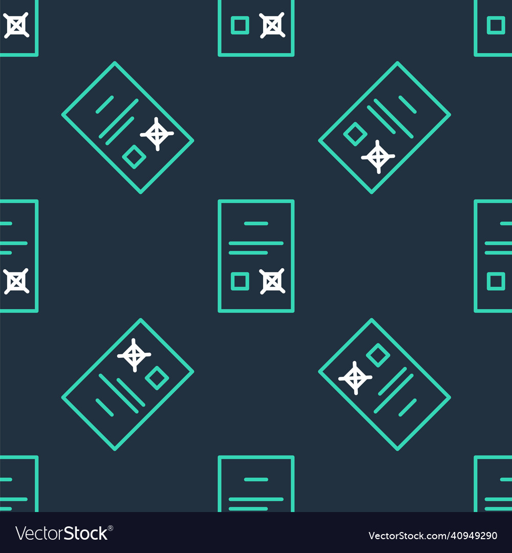 Line poll document icon isolated seamless pattern