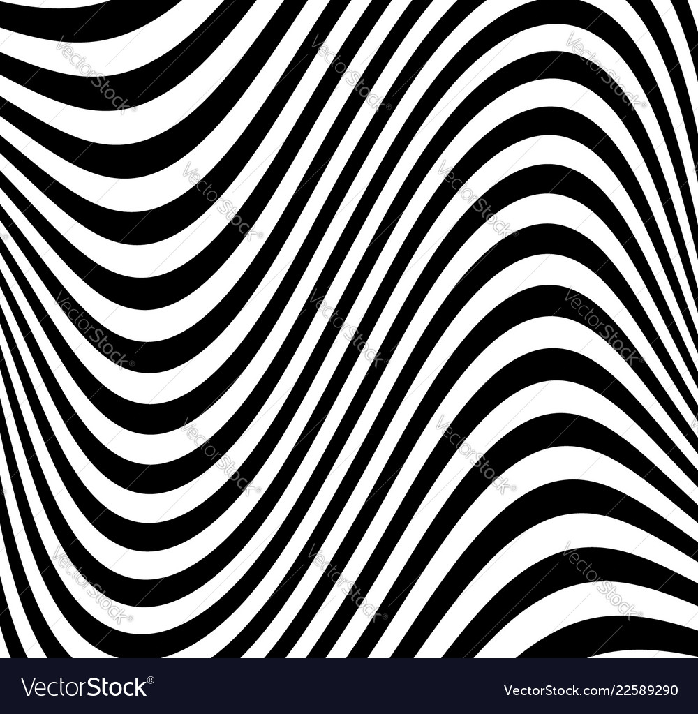 Lines pattern with distortion abstract geometric Vector Image Lines pattern with distortion abstract geometric