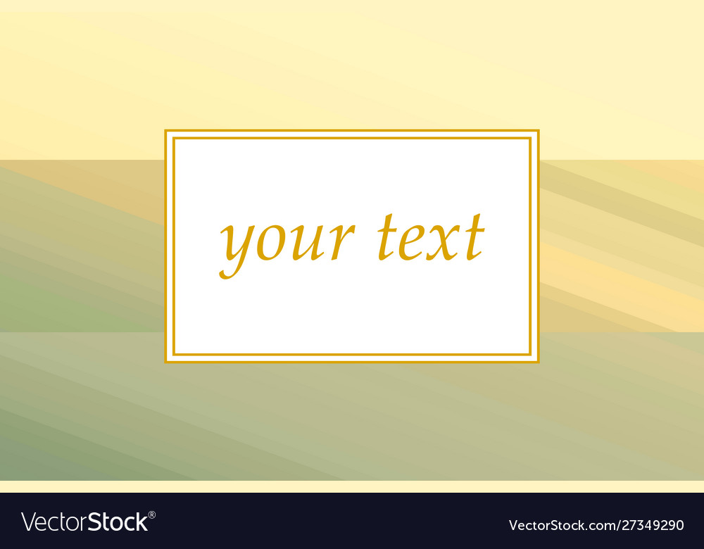 Polygonal background with golden frame for text