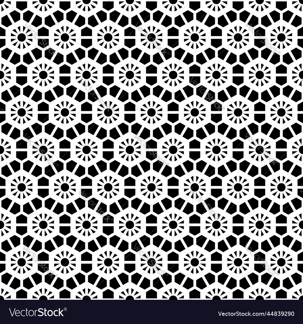 Seamless hexagons pattern