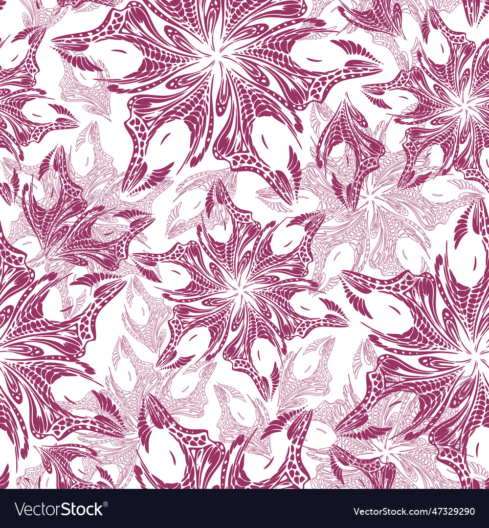 Seamless magenta openwork pattern of abstract vector image Seamless magenta openwork pattern of abstract
