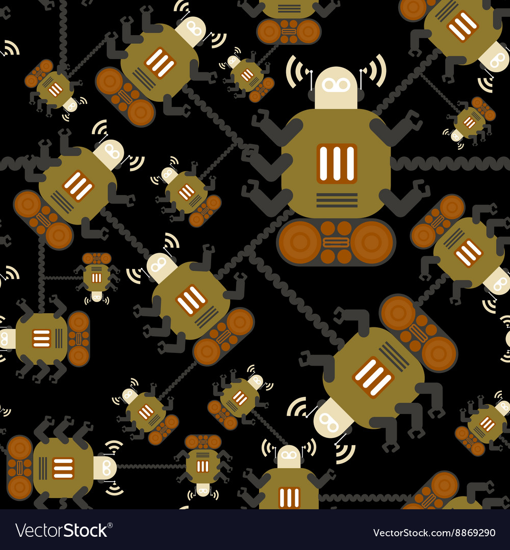 Seamless robot patterncartoon