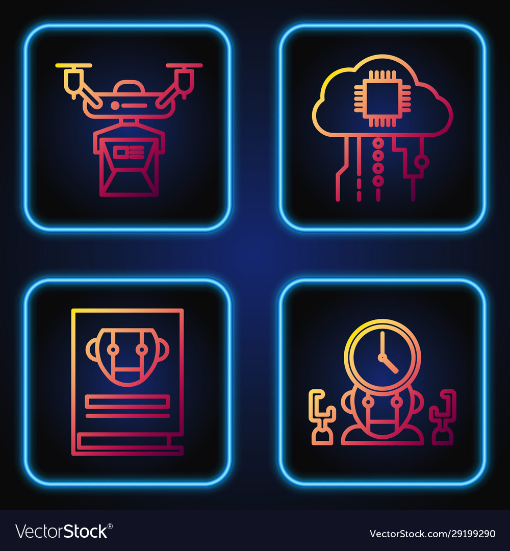 Set line robot and digital time manager user