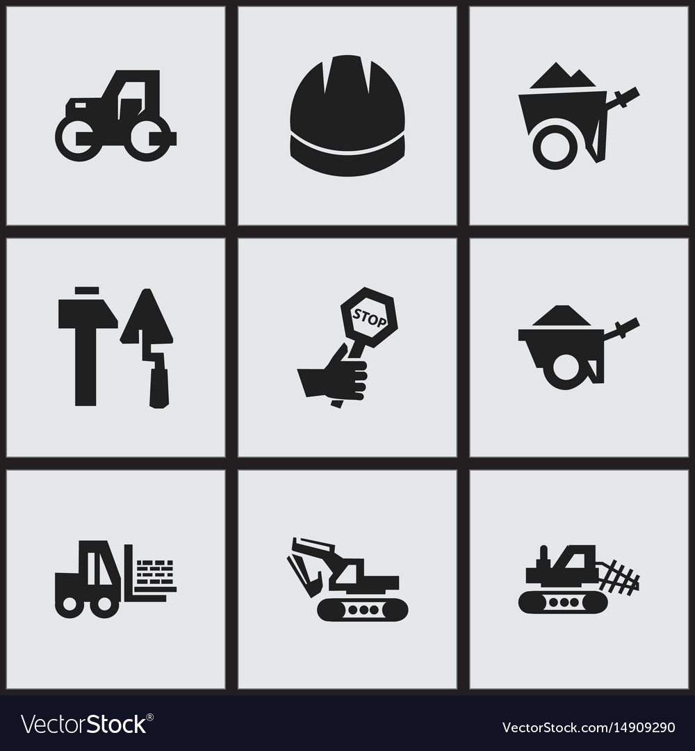 Set of 9 editable structure icons includes