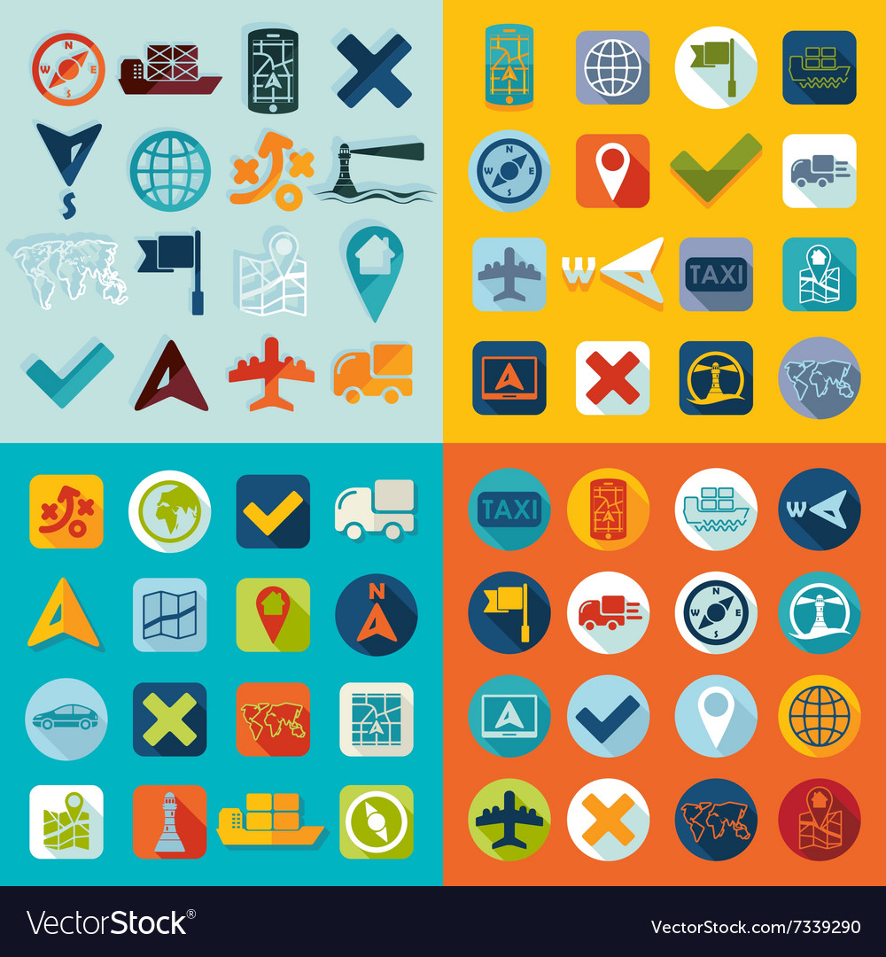 Set of navigation icons