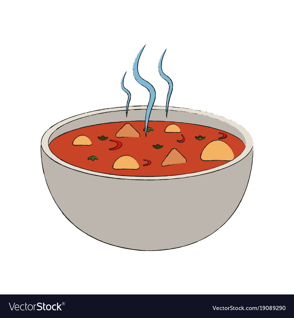 Soup delicious food Royalty Free Vector Image - VectorStock