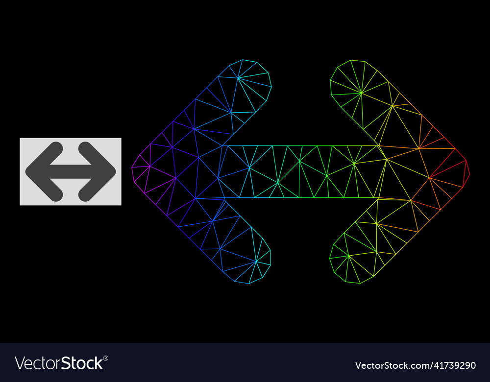 Spectrum gradiented polygonal network exchange vector image Spectrum gradiented polygonal network exchange