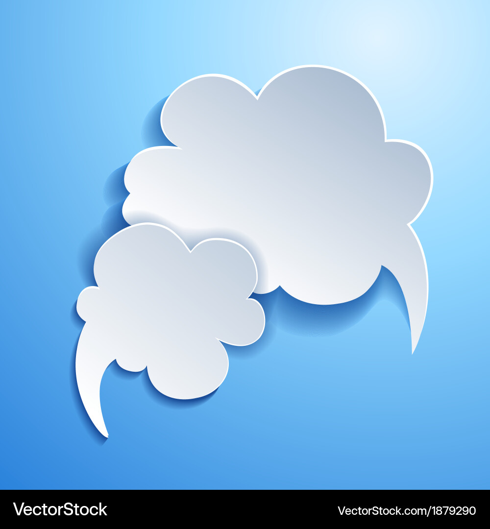 Speech bubble cloud Royalty Free Vector Image - VectorStock