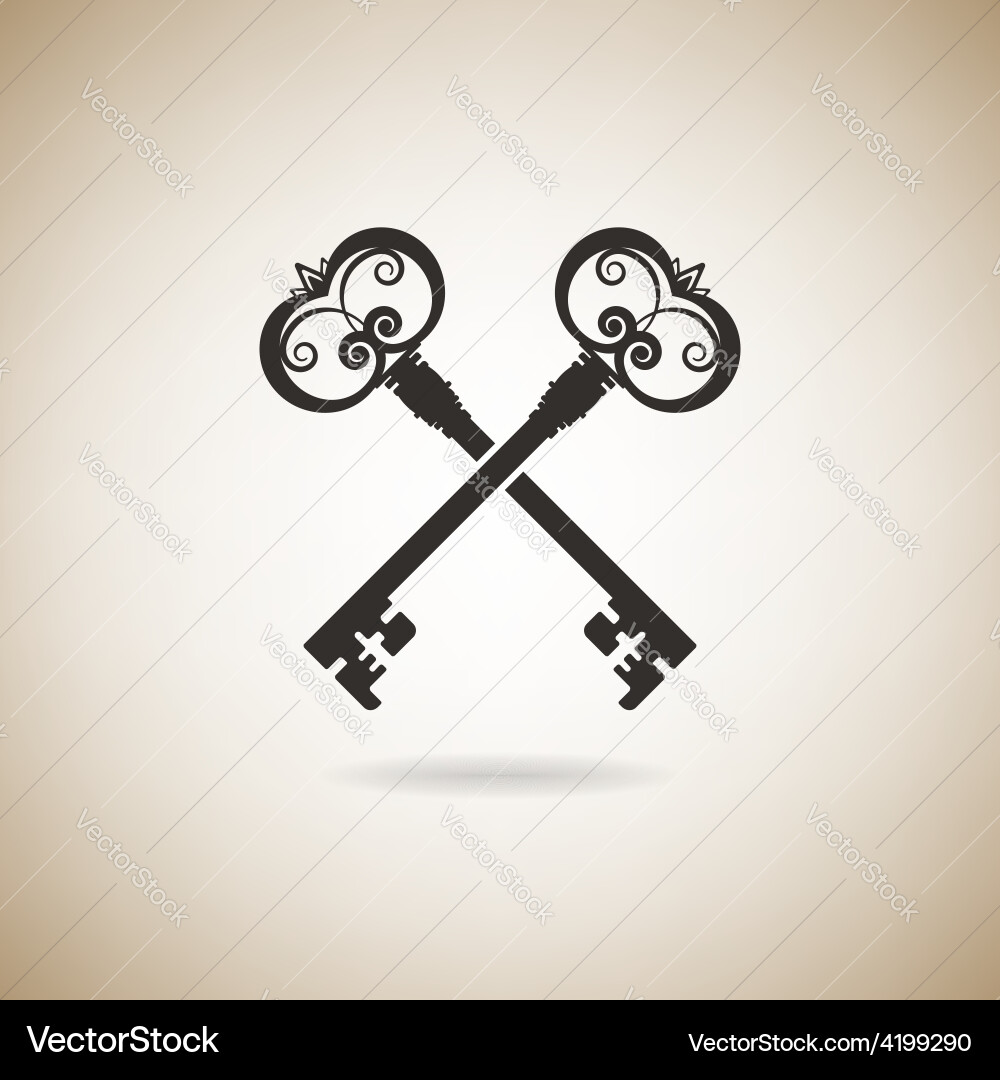 Vintage keys Royalty Free Vector Image - VectorStock