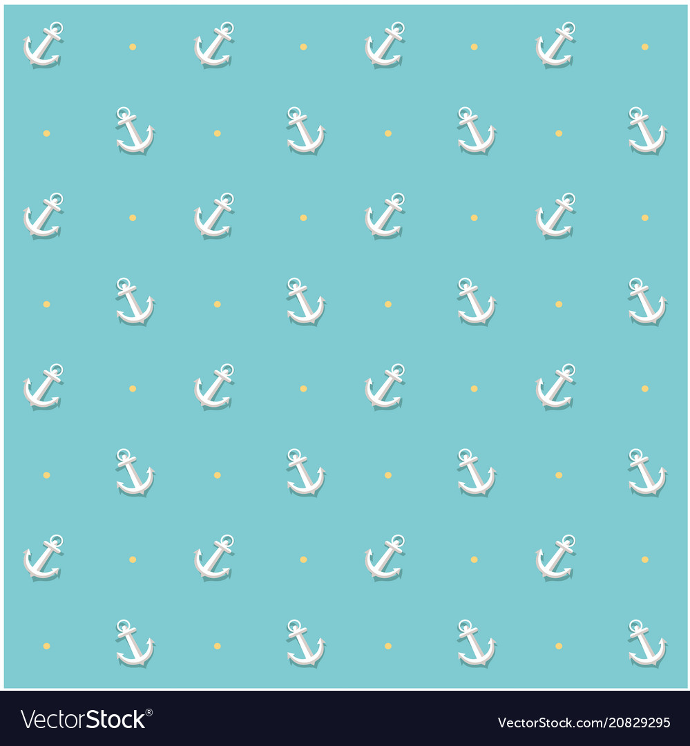 Anchor dots pattern blue background image vector image Anchor dots pattern blue background image