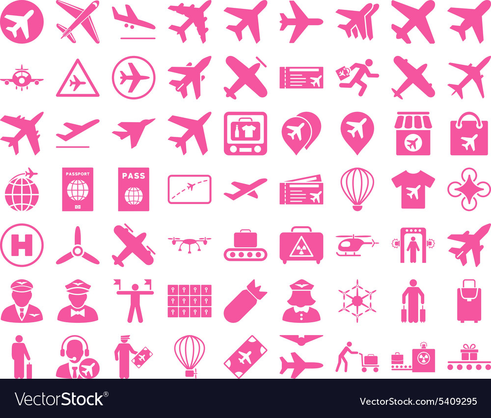 Aviation icon set