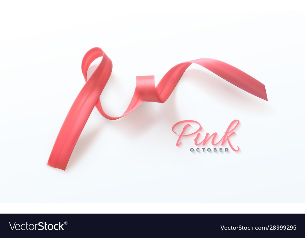 Breast cancer awareness pink ribbon Royalty Free Vector