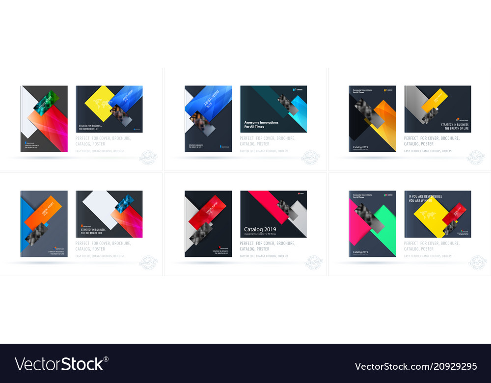 Brochure design rectangular template colourful
