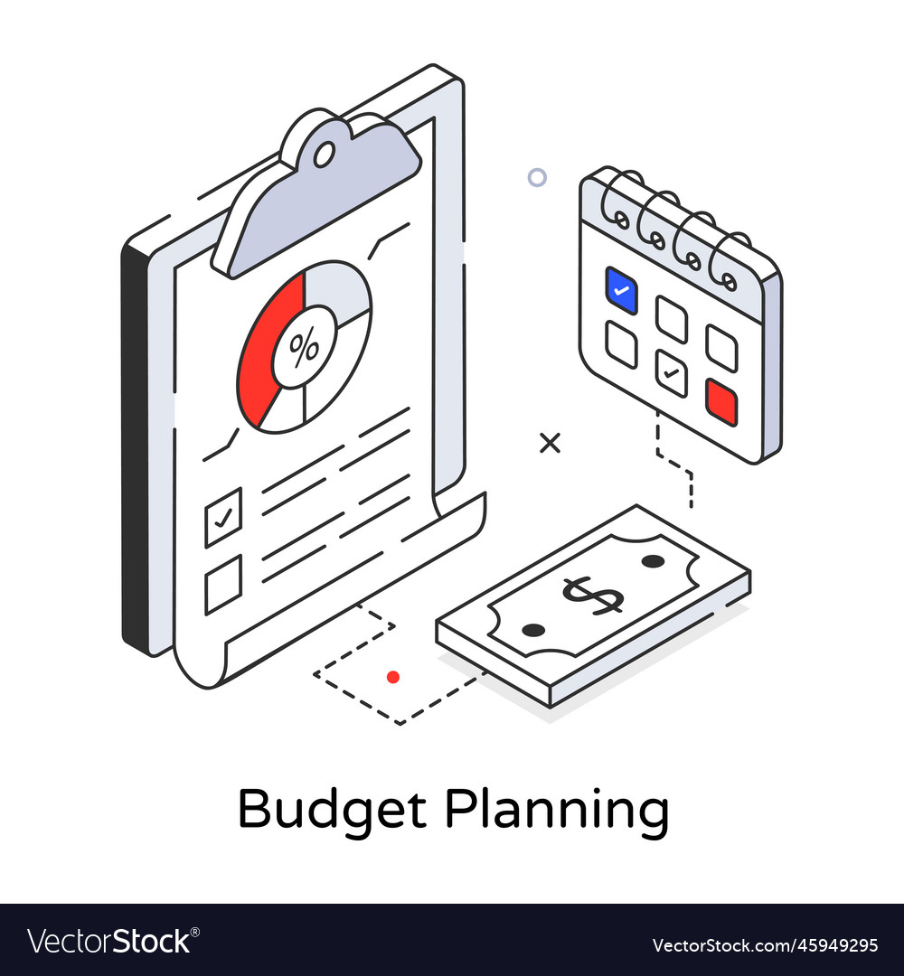 Budget planning Royalty Free Vector Image - VectorStock