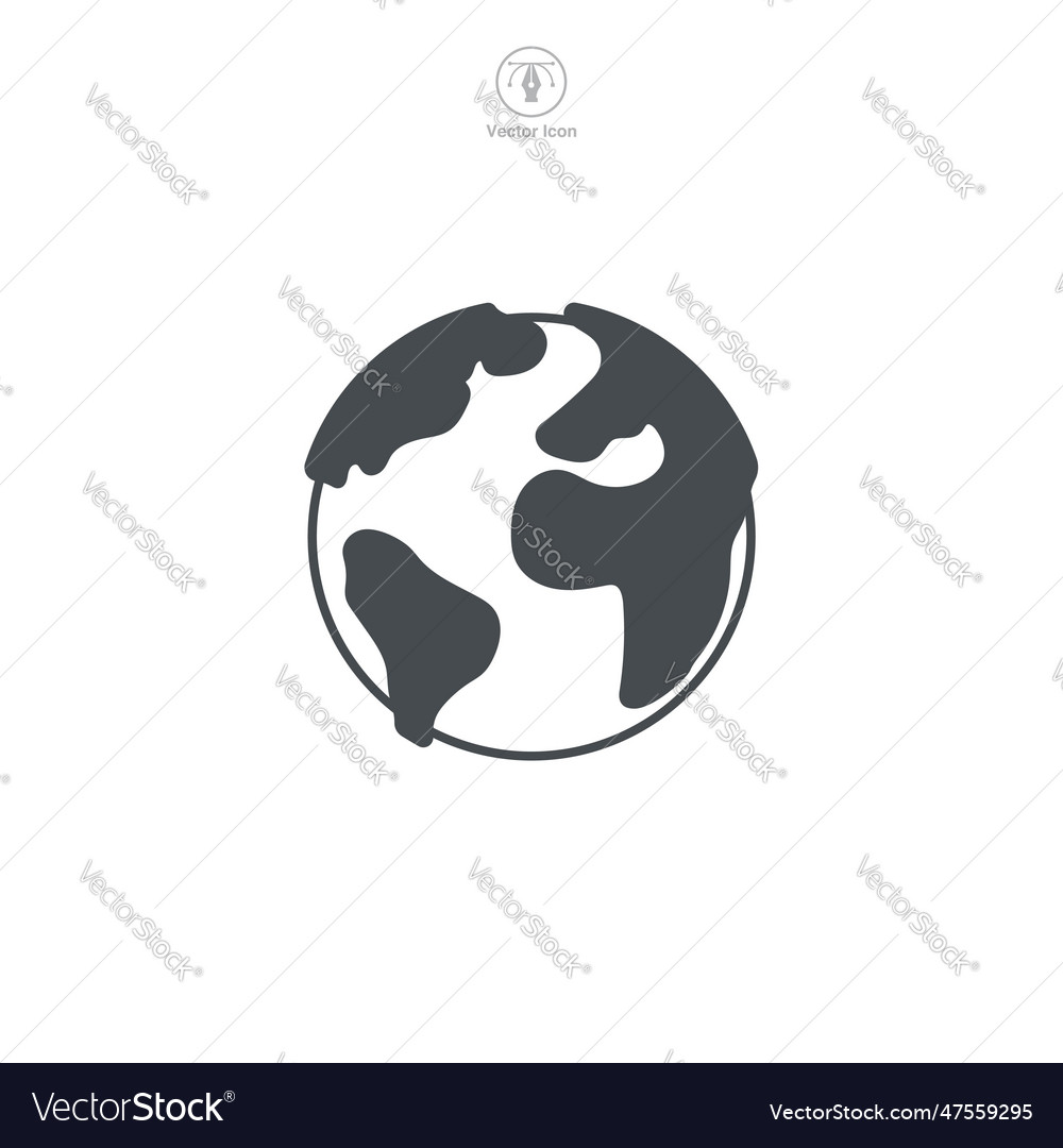 Clean of a globe icon representing global vector image Clean of a globe icon representing global