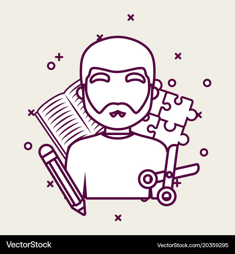 Creative process design Royalty Free Vector Image