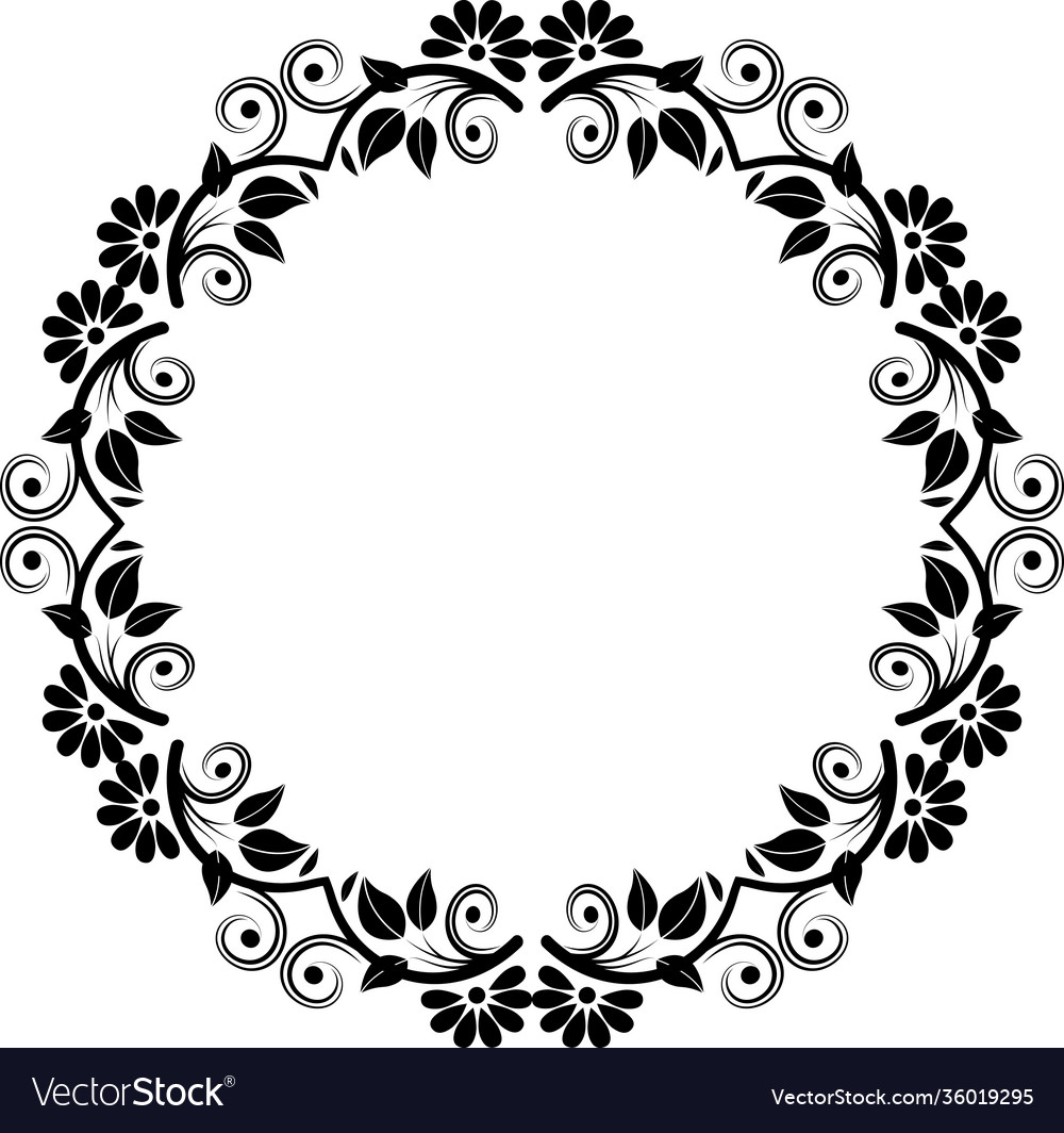 Floral frame Royalty Free Vector Image - VectorStock