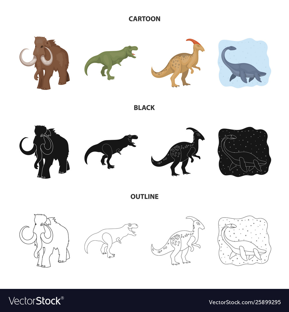 Isolated object animal and character sign set