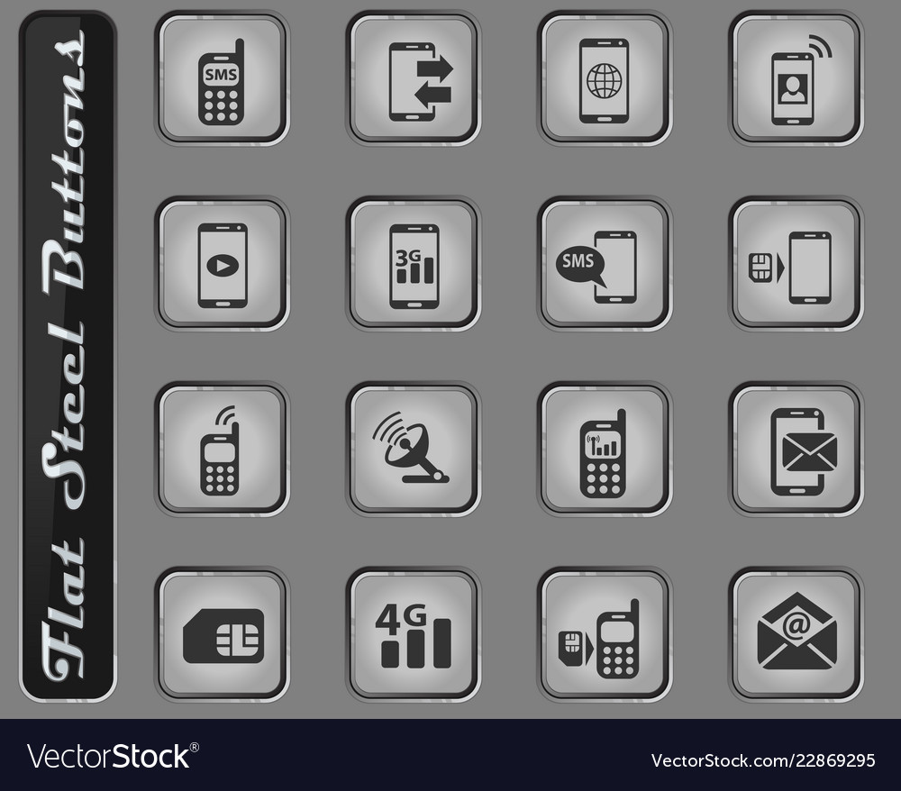 Mobile connection icon set