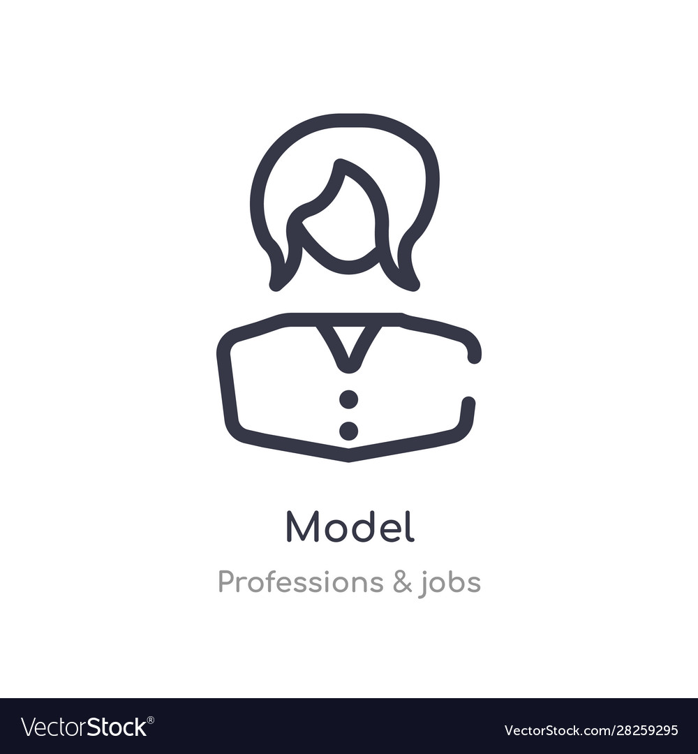 Model outline icon isolated line from professions