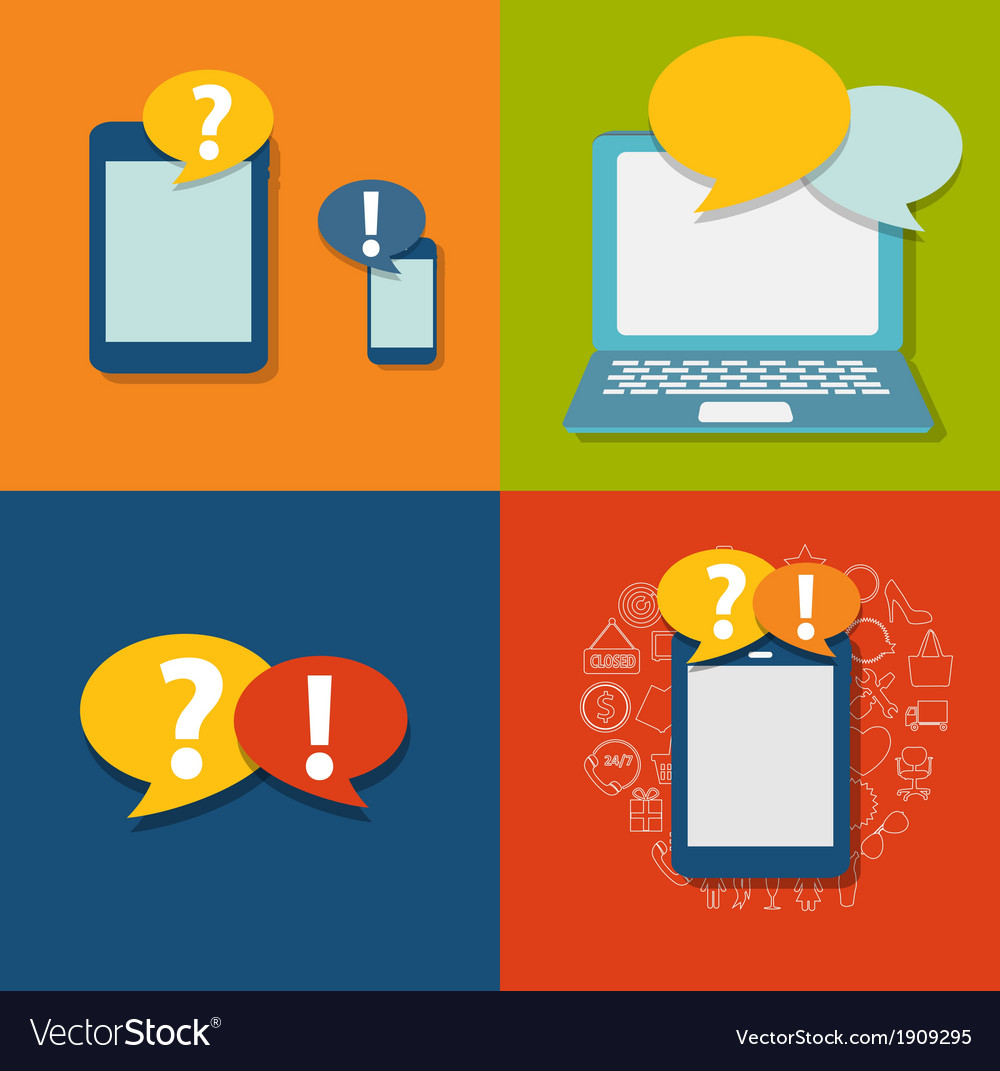 Modern flat icon set for web and mobile