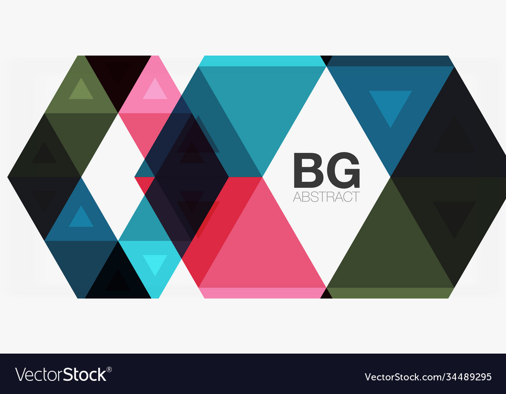Mosaic triangle pattern abstract background Vector Image Mosaic triangle pattern abstract background