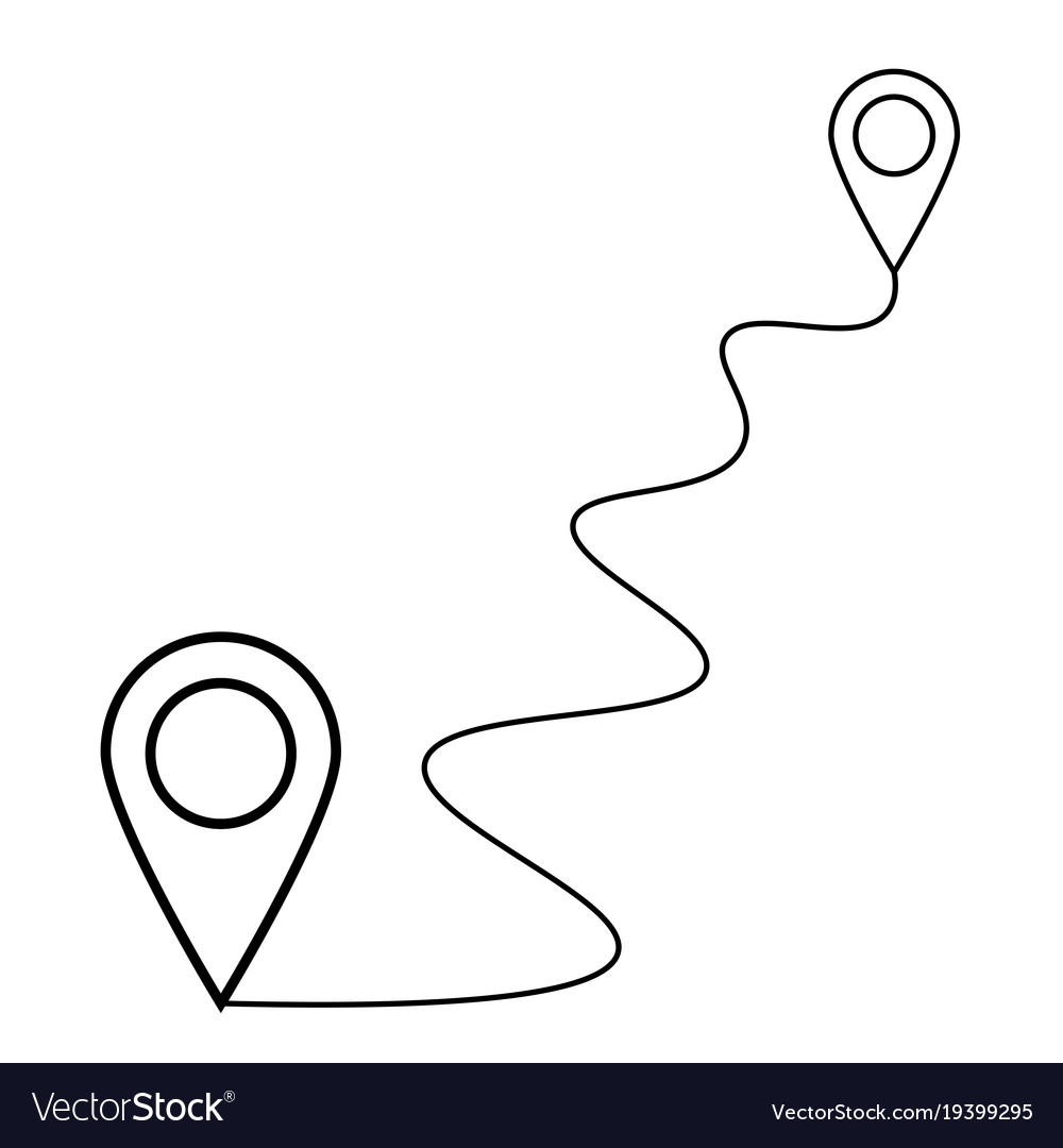 Navigation Path Pin Icon