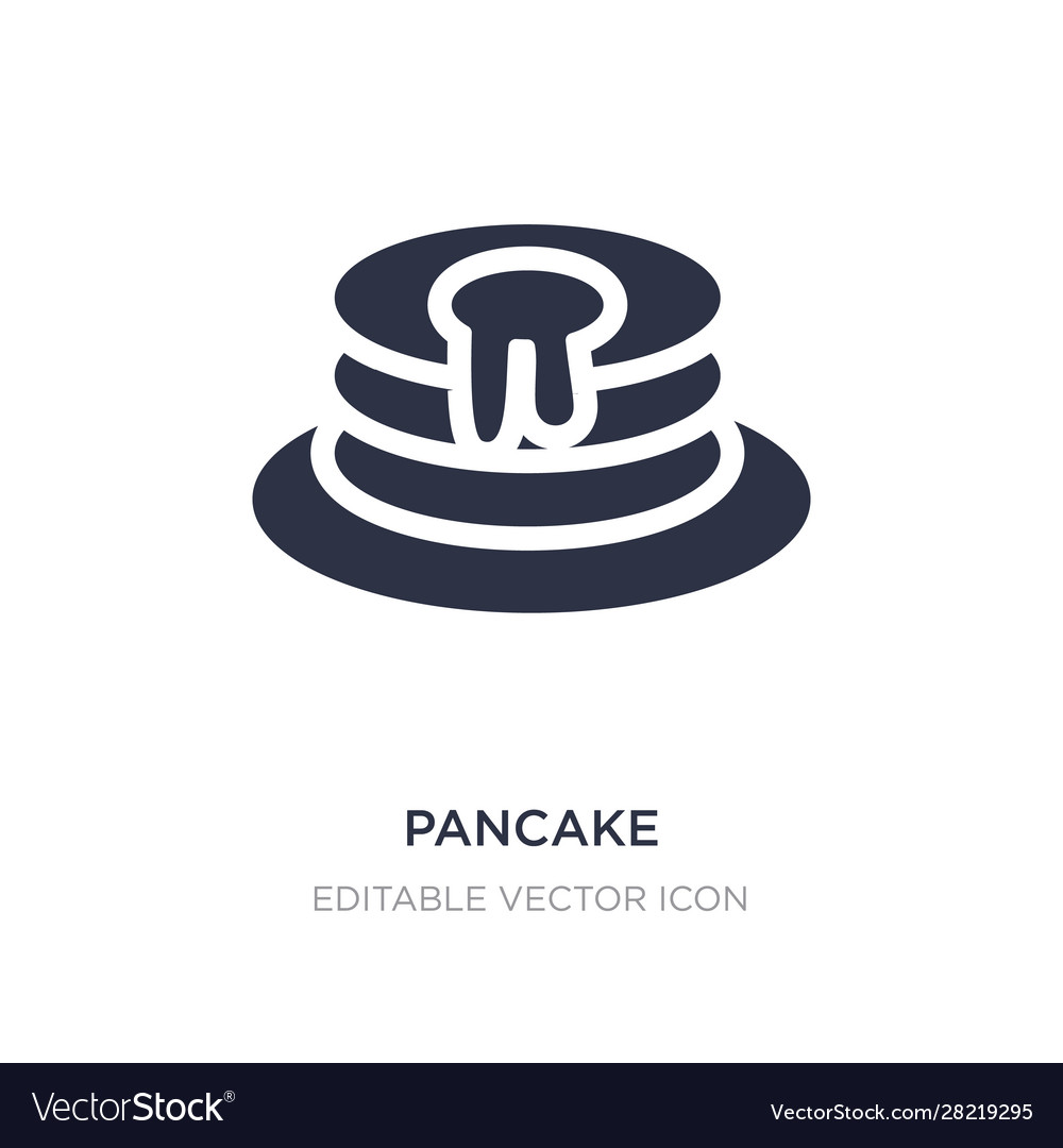 Pancake icon on white background simple element Vector Image Pancake icon on white background simple element