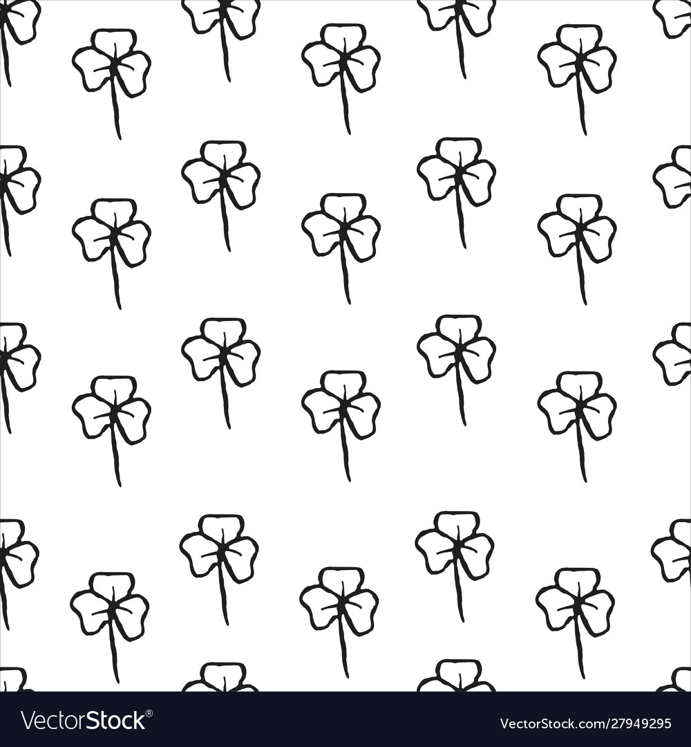 Seamless pattern with clover vector image Seamless pattern with clover