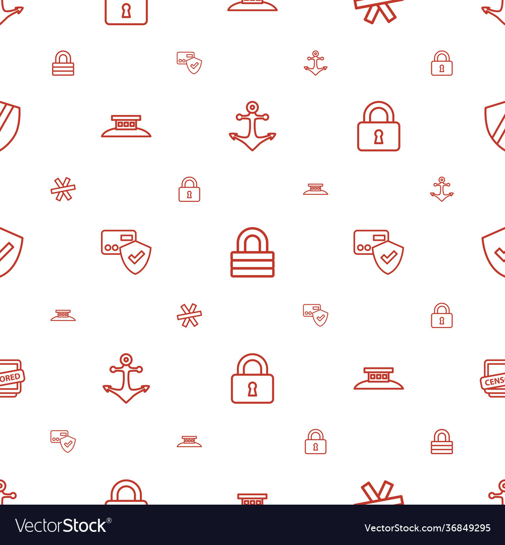 Secure icons pattern seamless white background