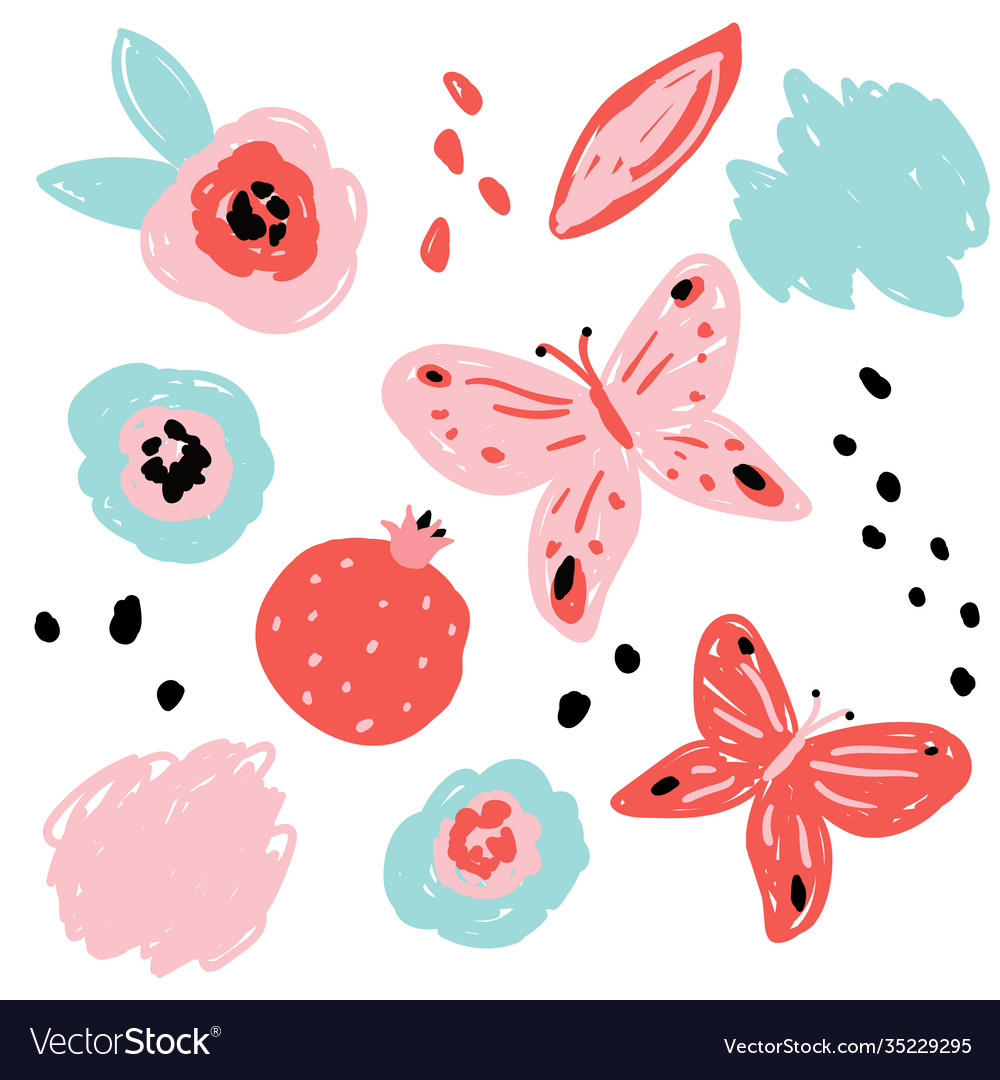 Set elements for design abstract shapes vector image Set elements for design abstract shapes