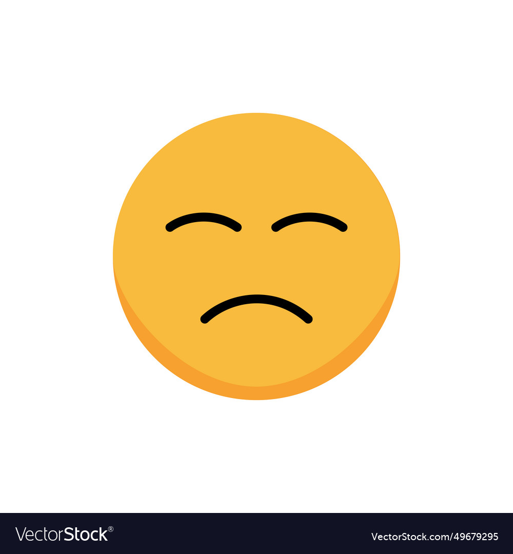 Smiley is afraid cartoon emoji flat Royalty Free Vector