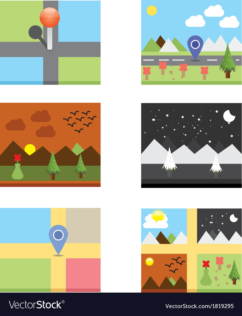 Web maps Royalty Free Vector Image - VectorStock